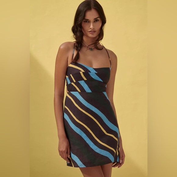 NWT Cala de la Cruz Tere Linen Mini Dress - Picture 1 of 5